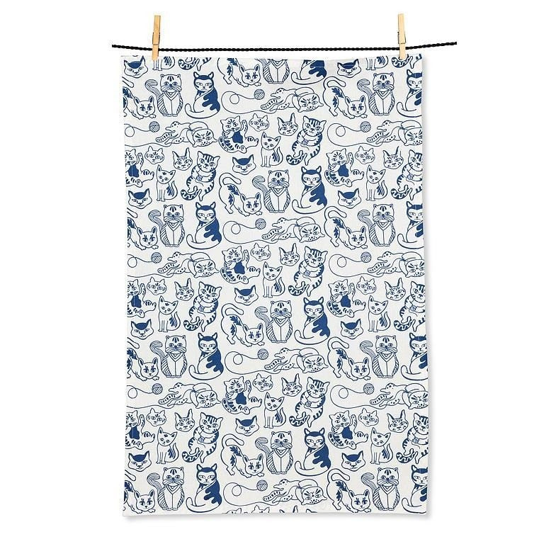 Playful Cats Dishcloth &amp; Kitchen Towel Set of 2