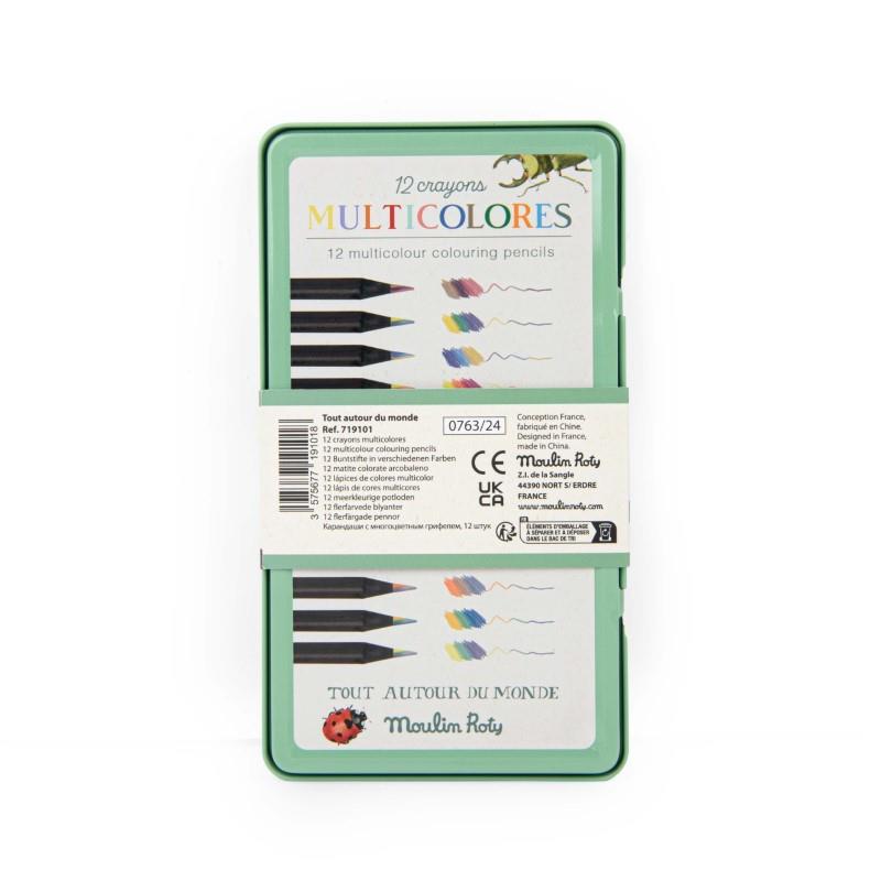 12 Multi-Coloured Pencils