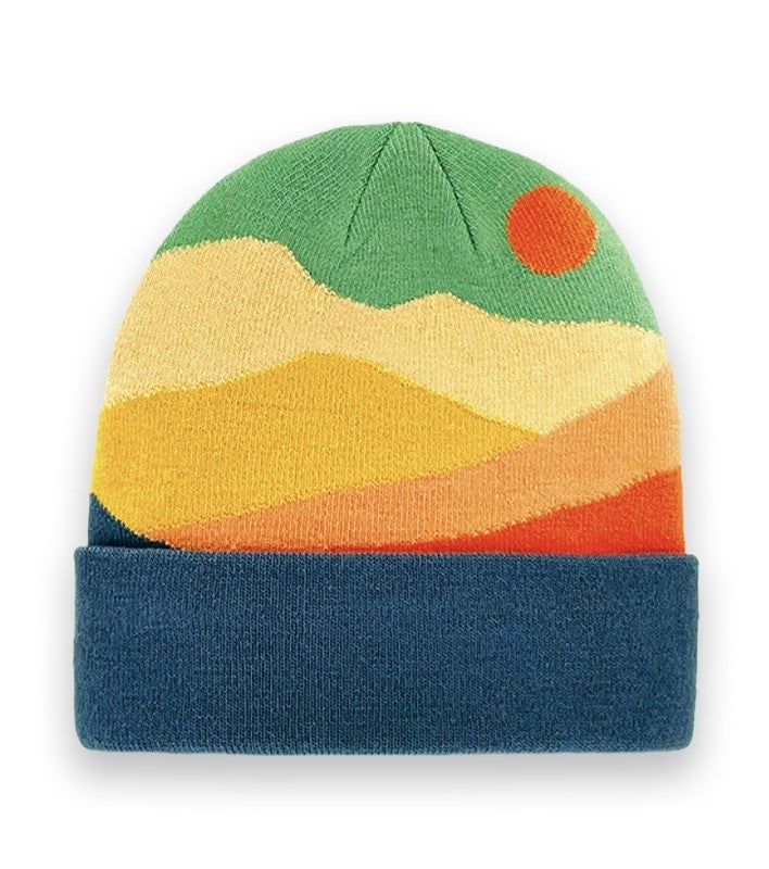Abstract Landscape Knit Beanie