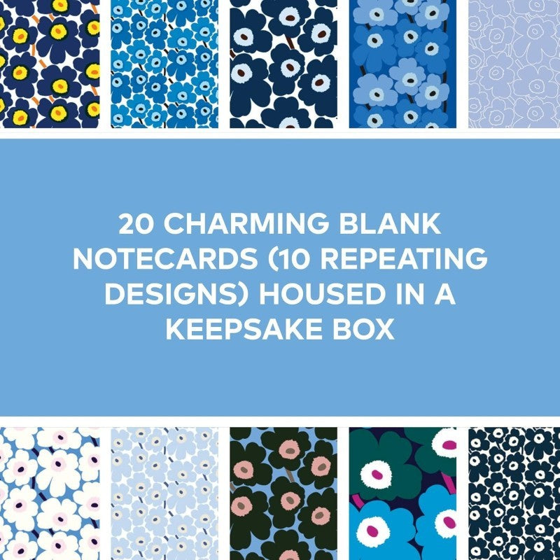 Marimekko Notes (Blues): 20 Unikko Notecards &amp; Envelopes