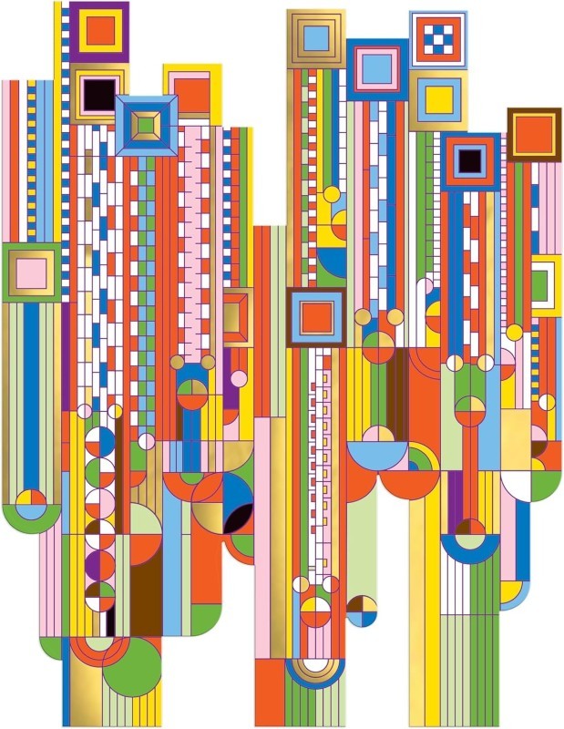 Frank Lloyd Wright? Saguaro Cactus &amp; Forms? 750 Piece Shaped Foil Puzzle