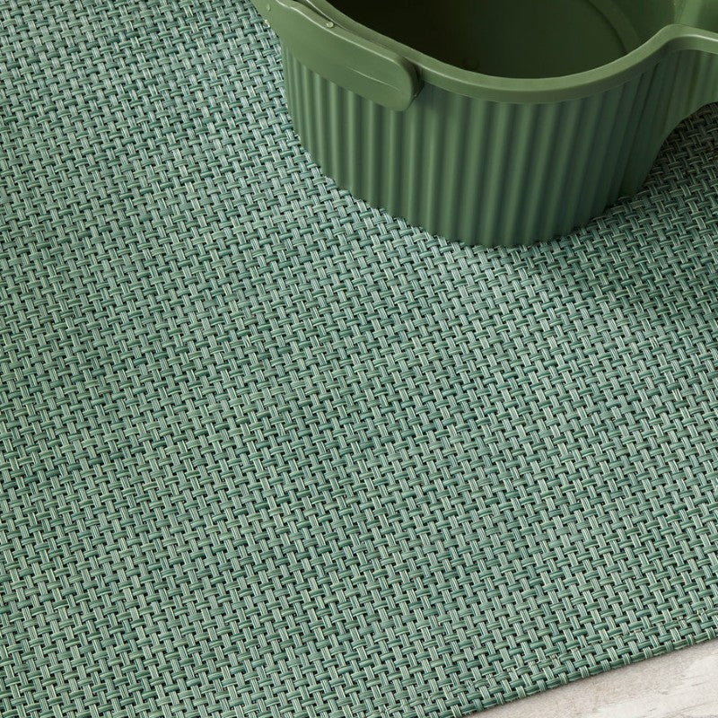 Chilewich Basketweave Woven Mat, Celadon