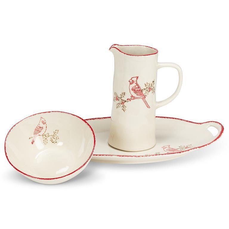 Cardinal Stamp Oval Platter, 11" x 18"L