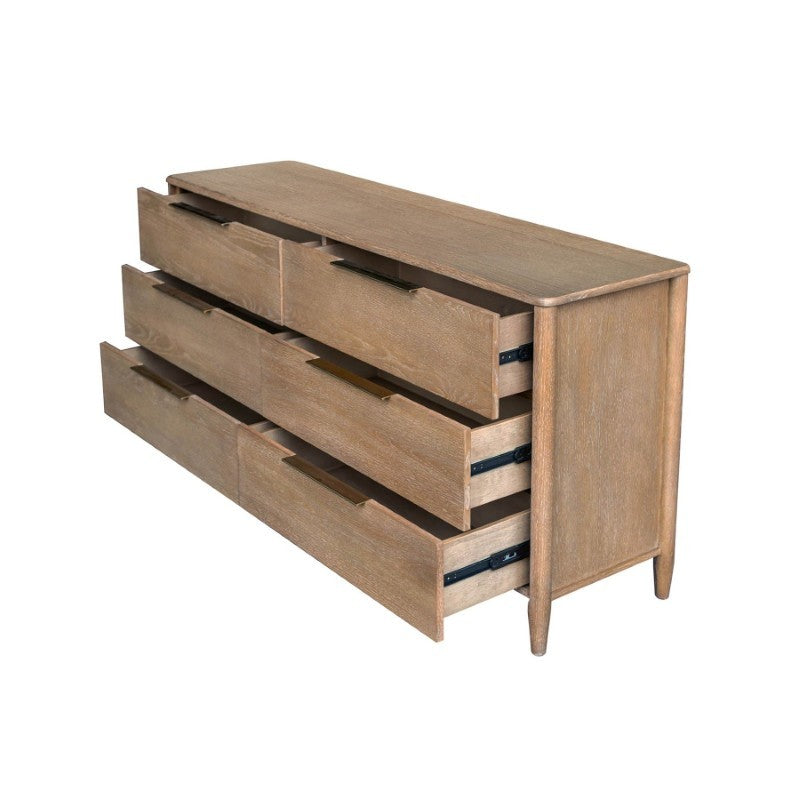 Kamelia 6 Drawer Dresser - Sand