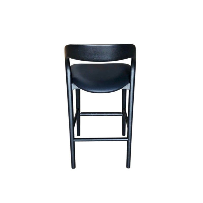Rotondo Counter Stool - Black Frame w/ PU Seat