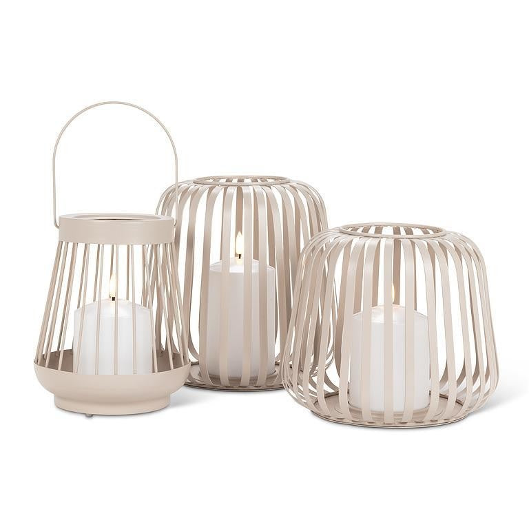 Sand Cage Lantern with LED Candle