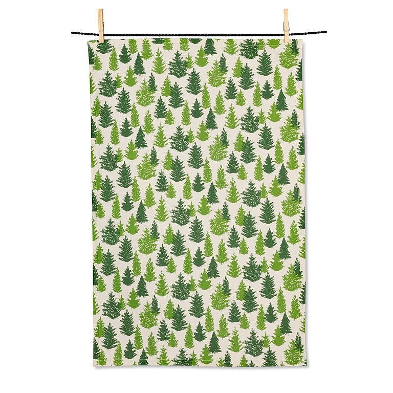 Pine Trees Dishcloth &amp; Tea Towel Set Of 2
