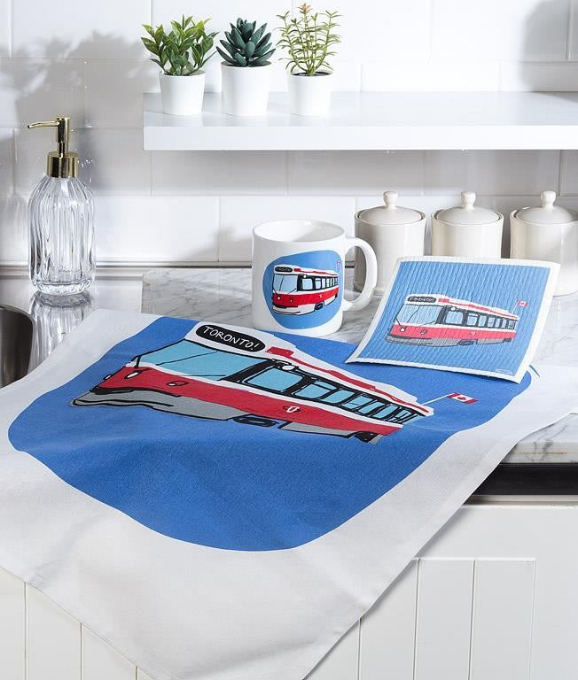 Streetcar Swedish Dishcloth, Single
