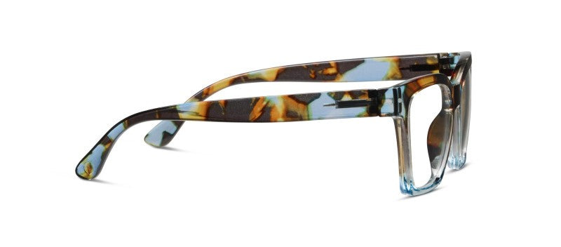 Birdie Blue Quartz Colourblock — Blue Light Reading Glasses