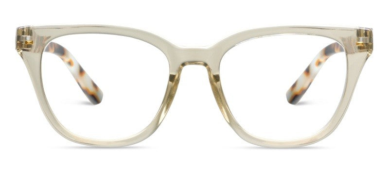 Lenora Fog/Chai Tortoise — Blue Light Reading Glasses