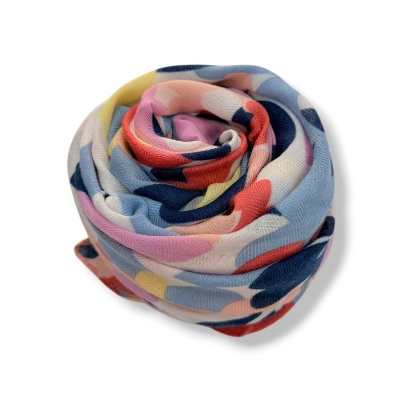 Abstract Floral Lightweight Scarf