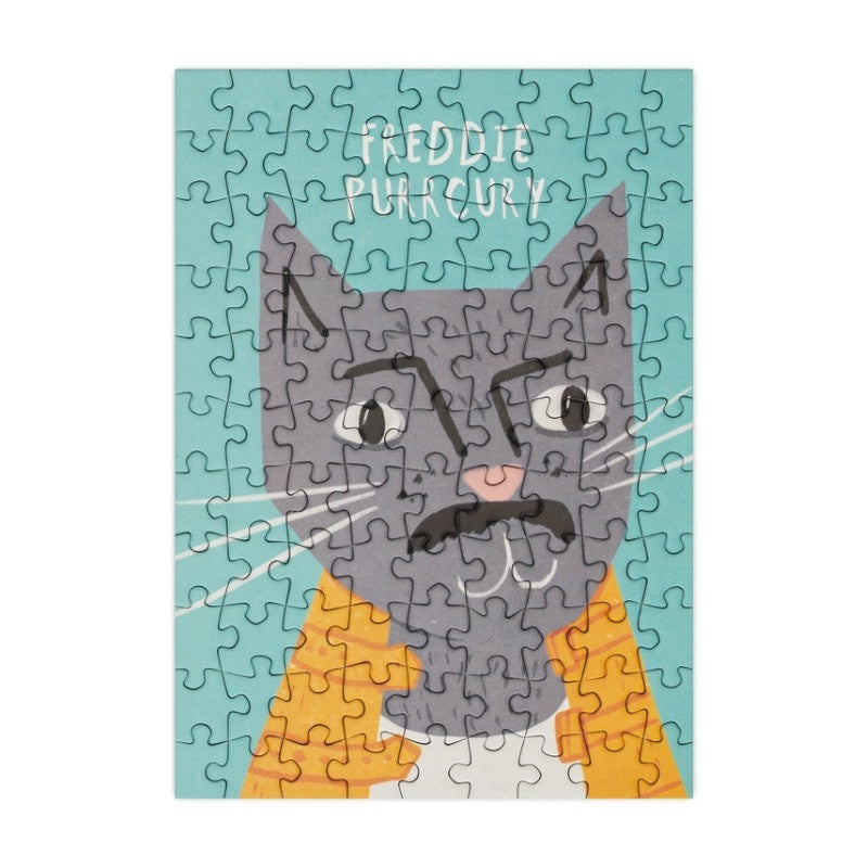 Freddie Purrcury - 99 Piece Mini Cat Jigsaw Puzzle