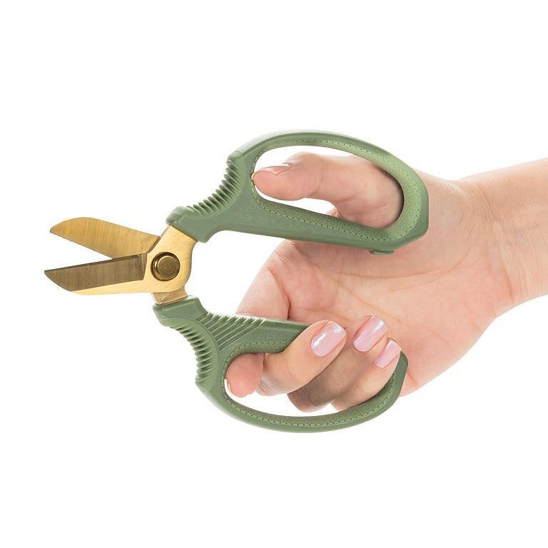 Short Blade Green Floral Snips