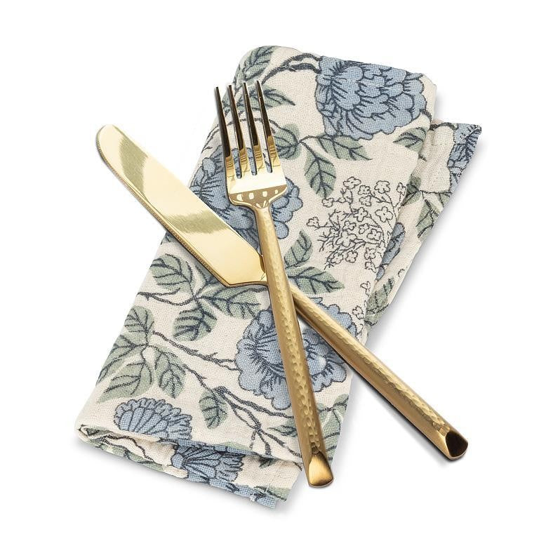 Blue Floral Cotton Napkin