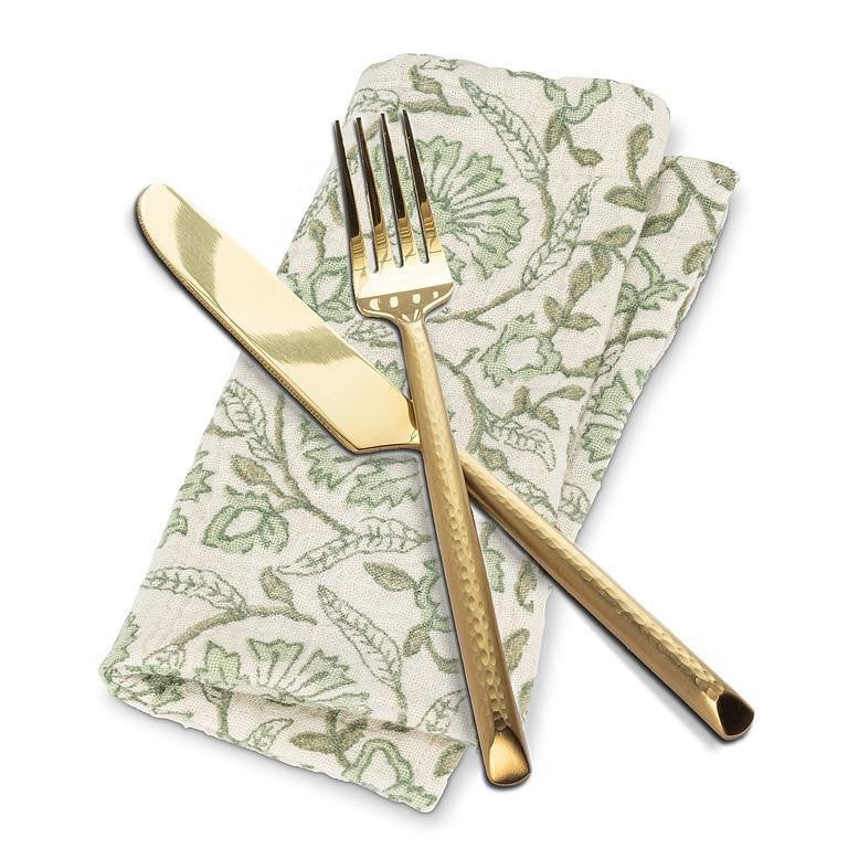 Green Floral Cotton Napkin