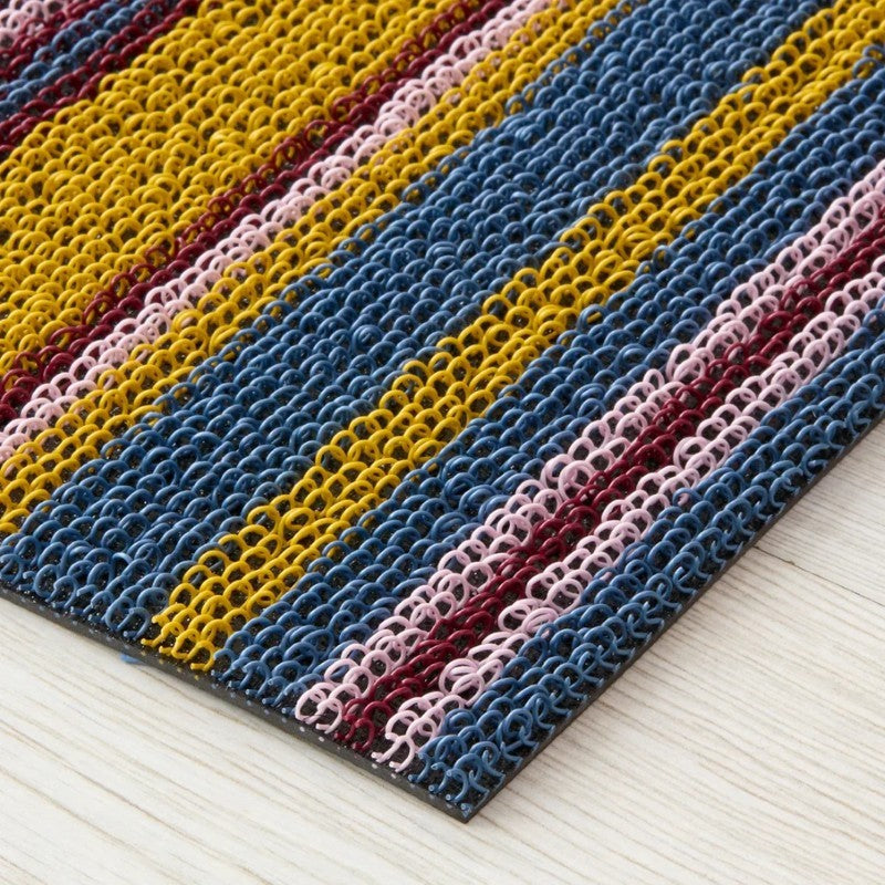 Chilewich Echo Stripe Shag Mat, Dusk