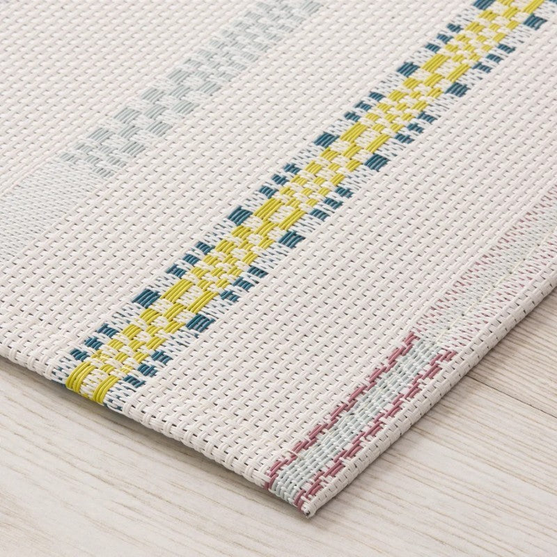 Chilewich Applique Woven Mat, Almond