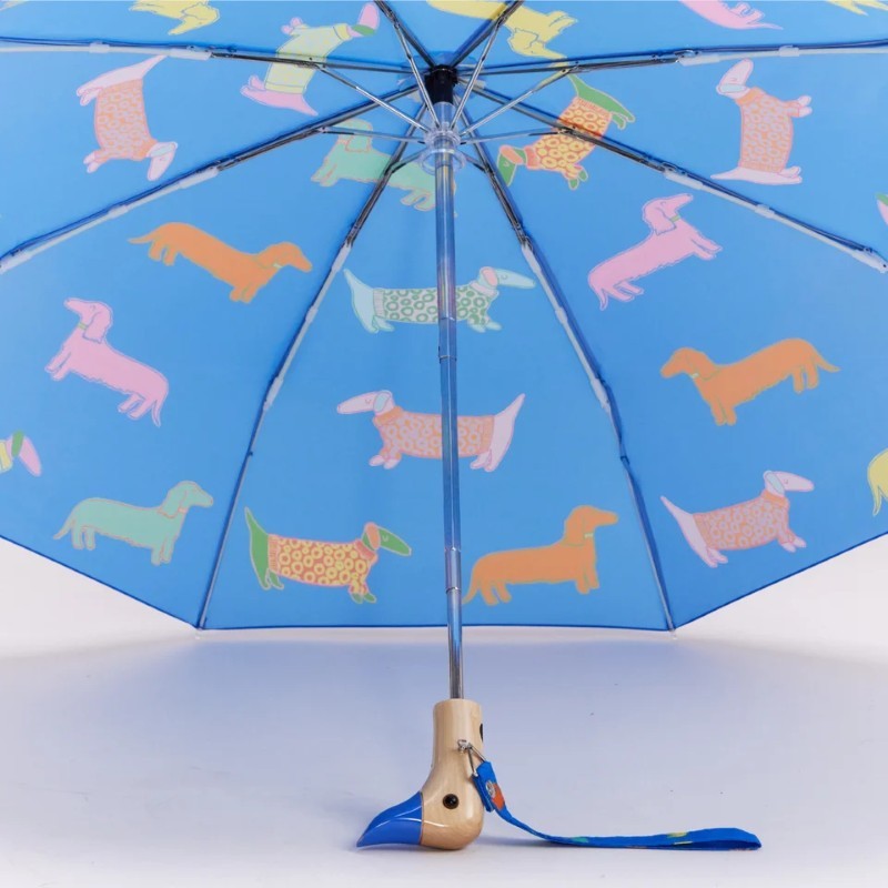 Dogs in Blue Compact Duckhead Umbrella