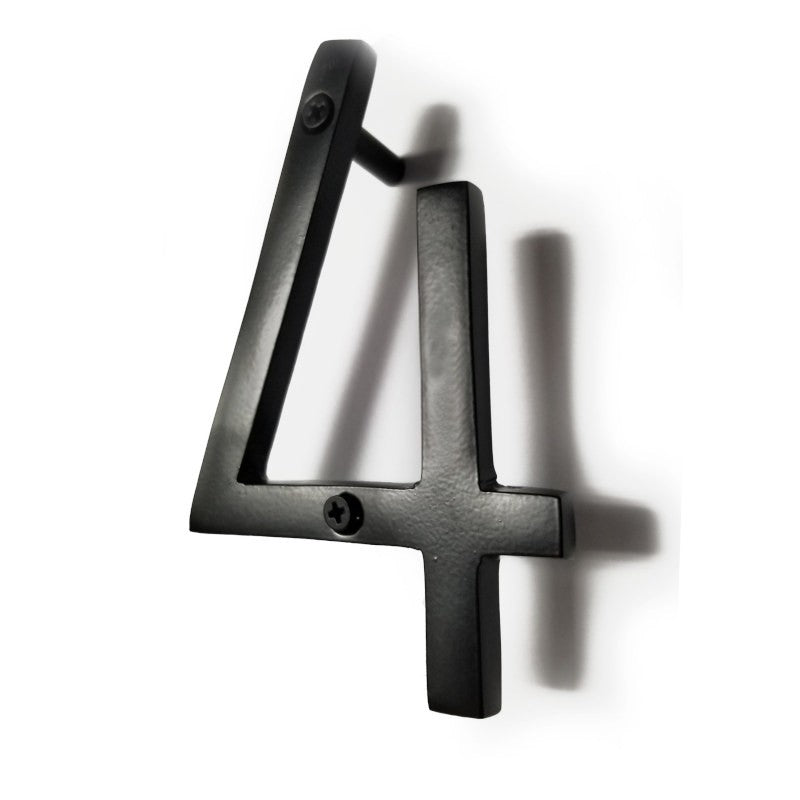House Number '4' - Black