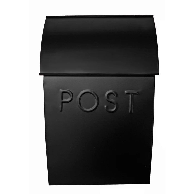 Black Milano Pointed &#39;POST&#39; Mailbox