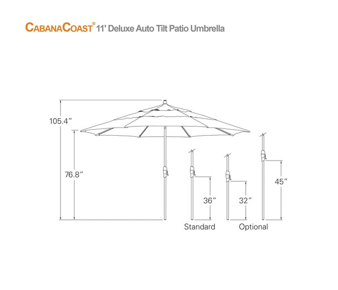 11&#39; Round Patio Umbrella