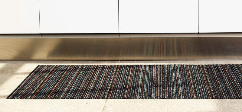 Chilewich Indoor/Outdoor Skinny Stripe Shag Mat, Bright Multi