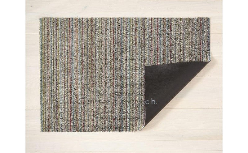 Chilewich Indoor/Outdoor Skinny Stripe Shag Mat, Soft Multi