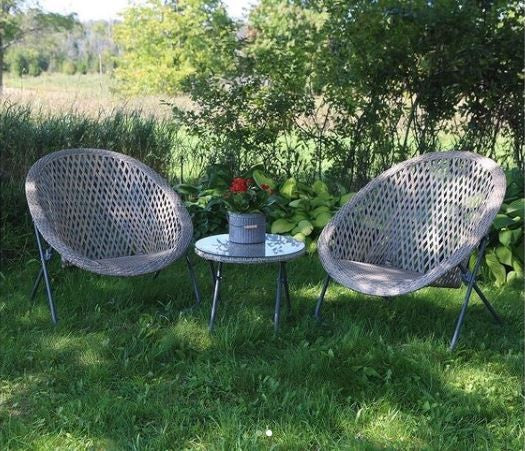 Rockford Rattan Scoop Seating Set of 3