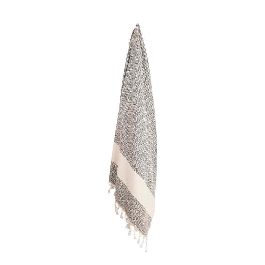 Pokoloko Diamond Turkish Towel, Slate