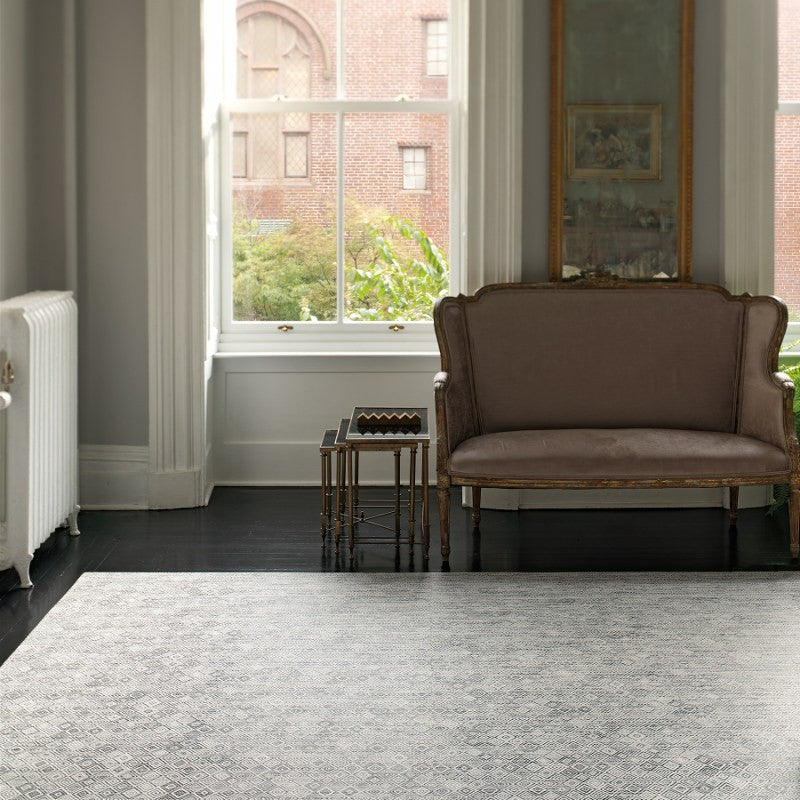 Chilewich Mosaic Woven Floor Mat, Black &amp; White