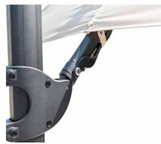 10' Square Resin Base Patio Cantilever Umbrella