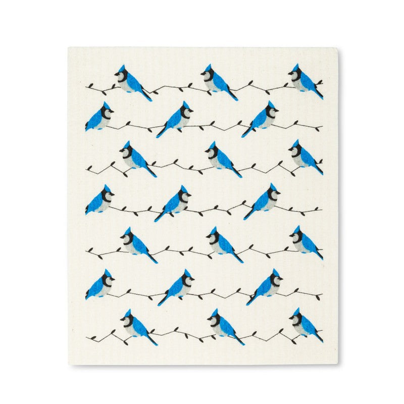 Blue Jay Swedish Dishcloth, Set of 2