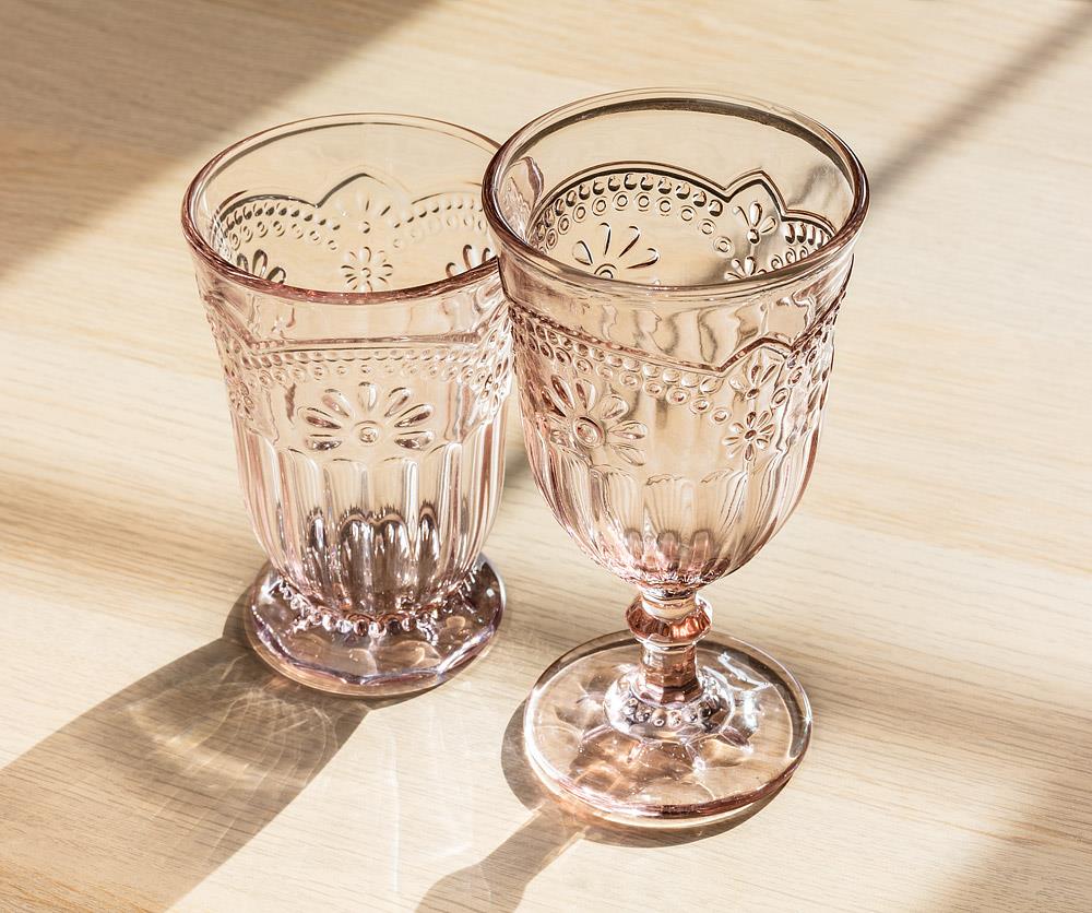Champagne Pink Flower Tumbler