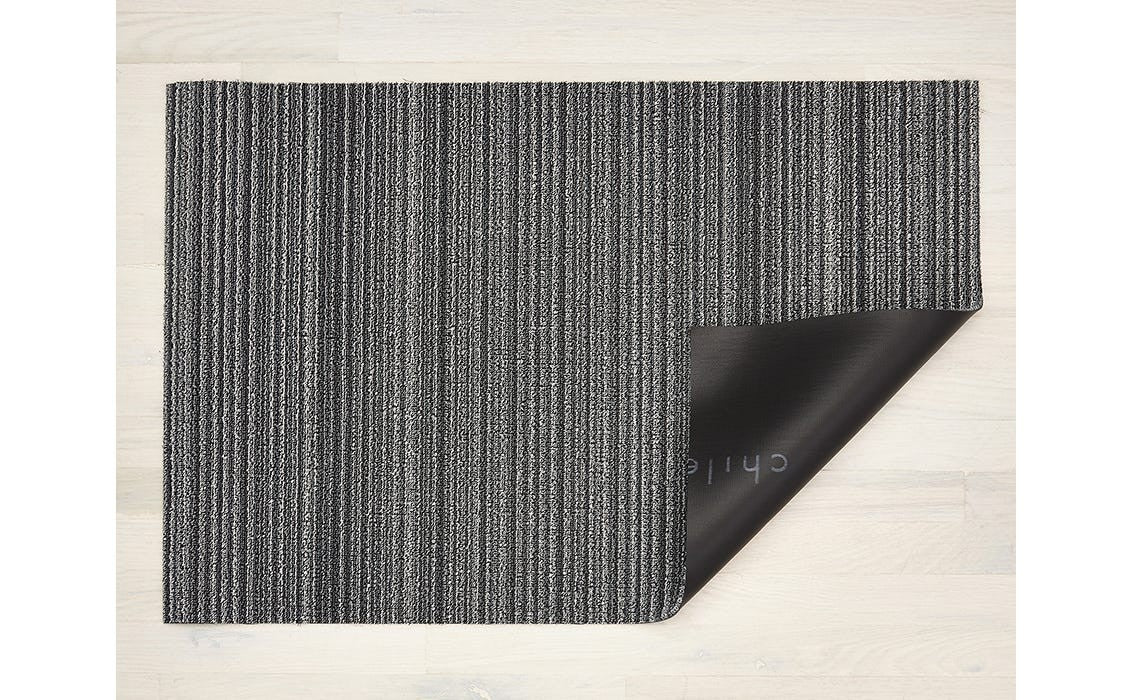 Chilewich Skinny Stripe Shag Mat, Shadow