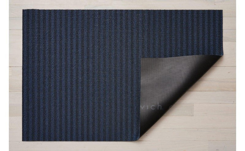 Chilewich Breton Stripe Shag Mat, Blueberry