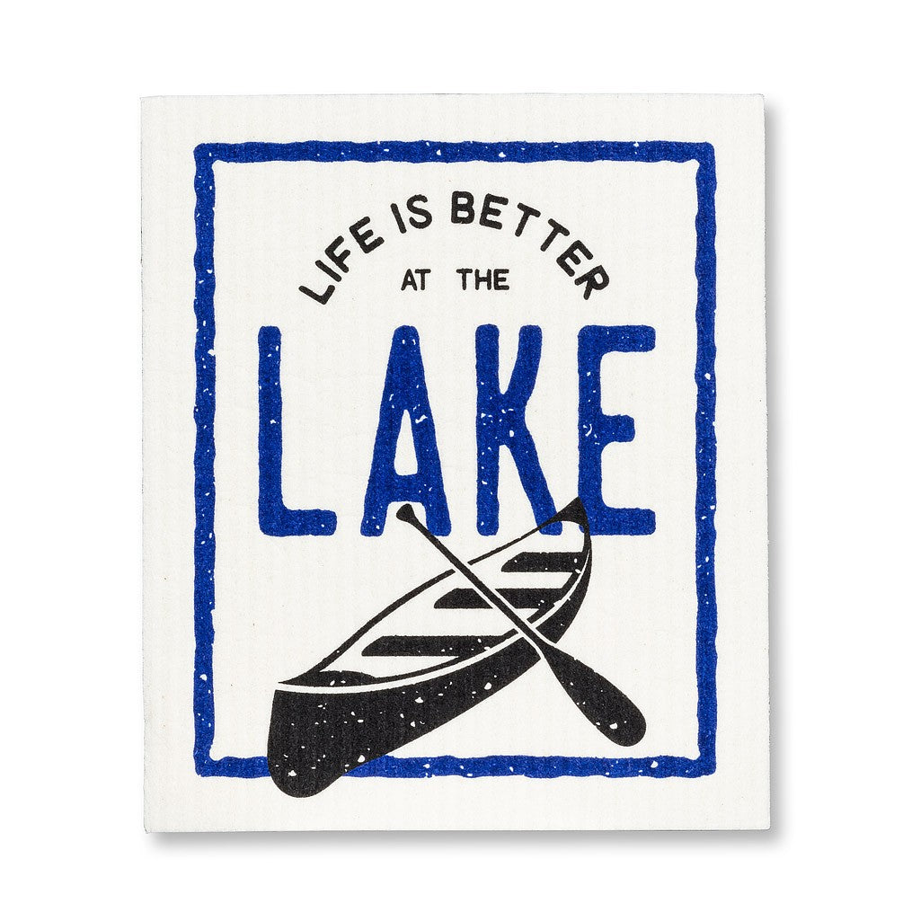 Better At The Lake Swedish Dishcloth, Set of 2