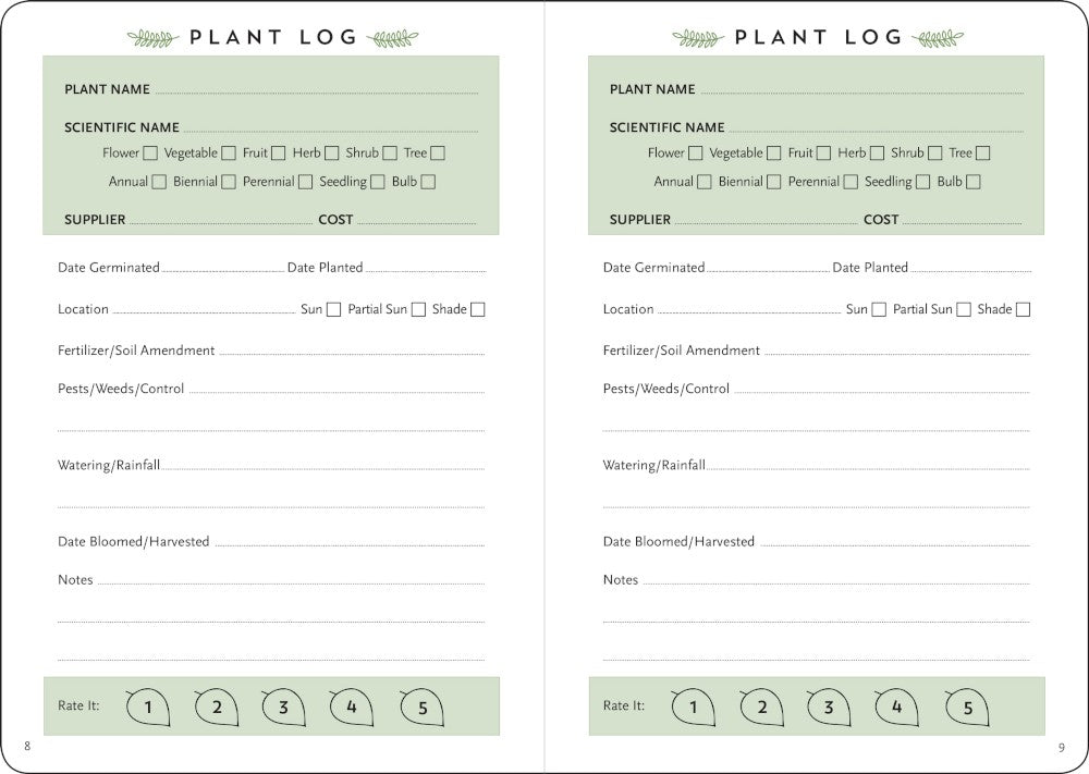 Gardener&#39;s Logbook Journal