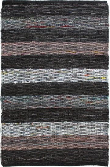 Wood Smoke Rag Rug, 2 x 3