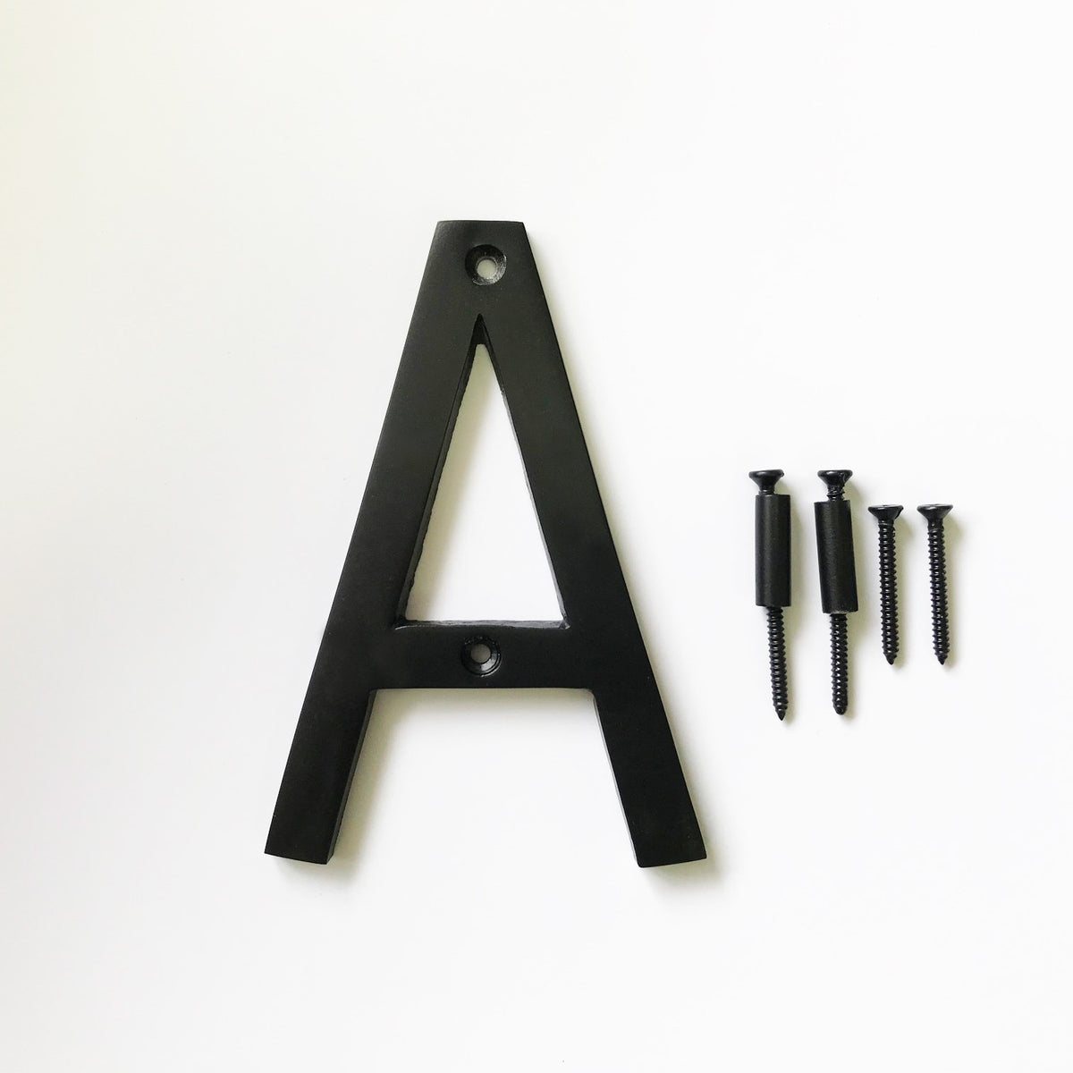 House Letter 'A' - Black Aluminum