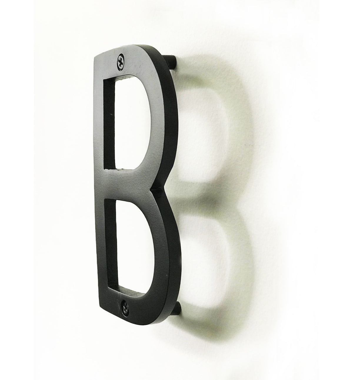 House Letter 'B' - Black Aluminum