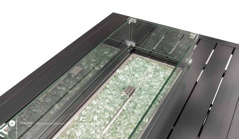 Art Garden Aluminum Round Firepit Coffee Table