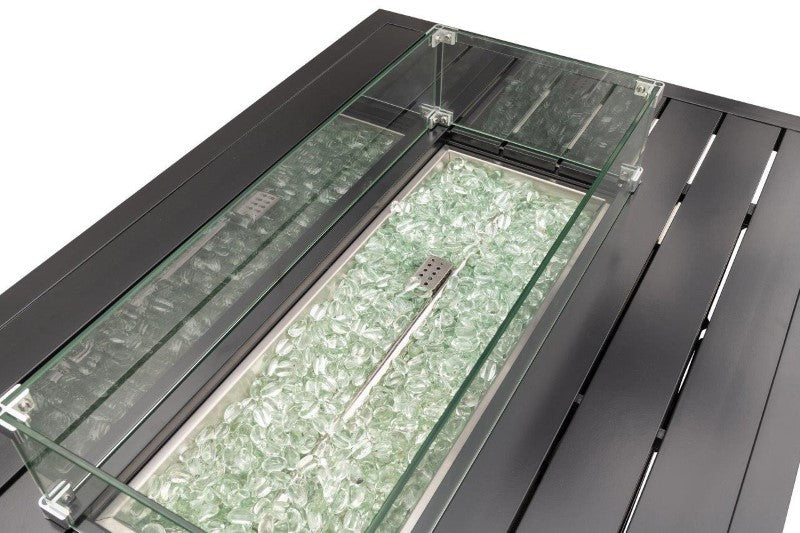 Art Garden Aluminum Square Firepit Coffee Table