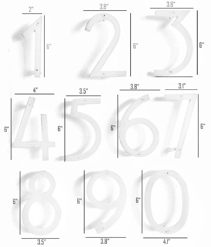 House Number 3 - White Aluminum