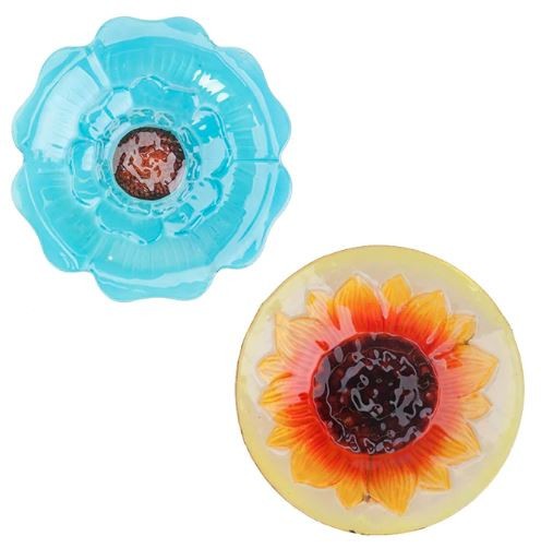 Floral Bird Bath Garden Stake, 26&quot;