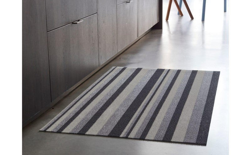Chilewich Bounce Stripe Shag Mat, Storm