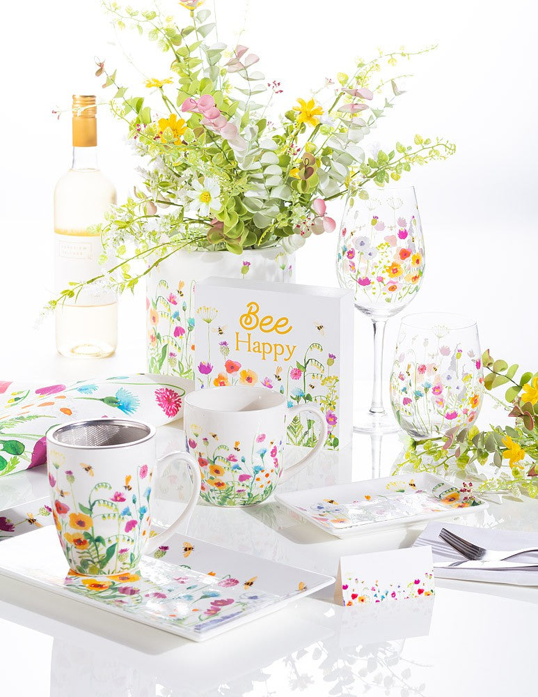 Bee Garden Rectangular Plate, 4" x 6"