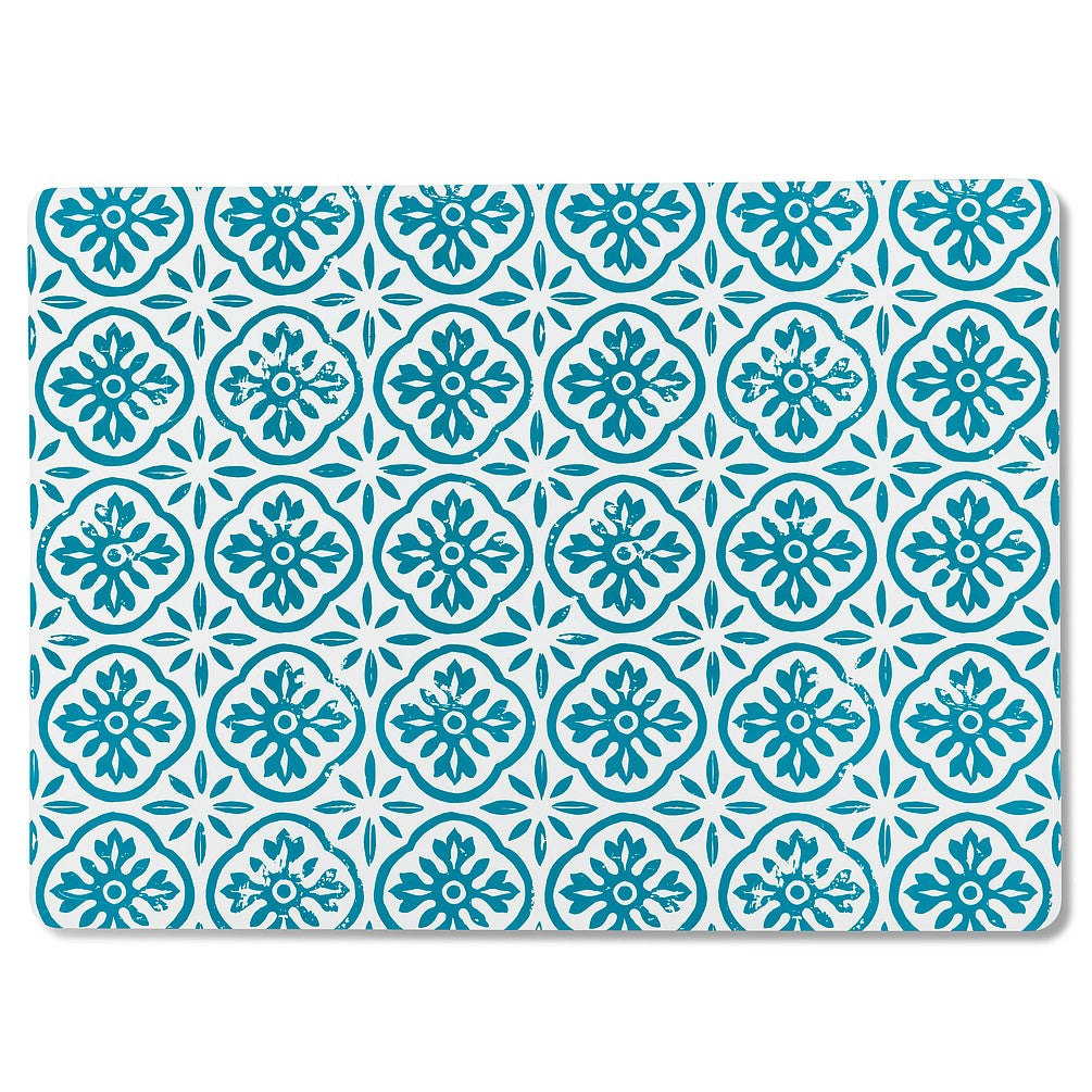 Turquoise Stamp Tile Placemat
