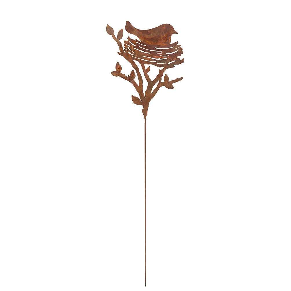 Bird On Nest Garden Stake