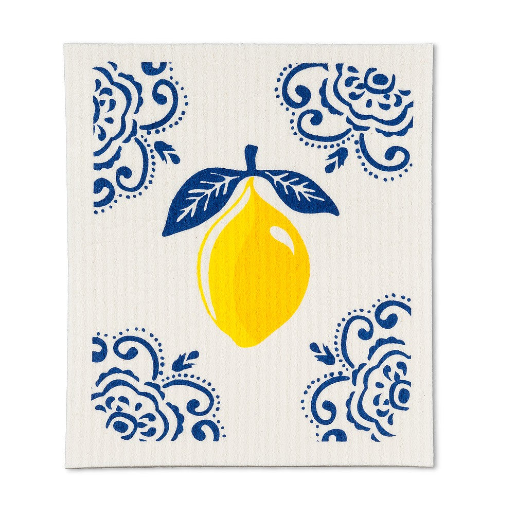 Sorrento Lemon Swedish Dishcloth, Set of 2