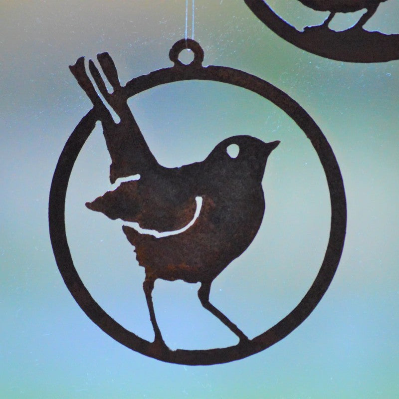 Rusty Baby Robin Steel Ornament, 3&quot; Dia